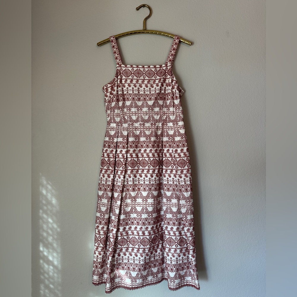 Antonio Melani - Red & White embroidered dress - Size 6